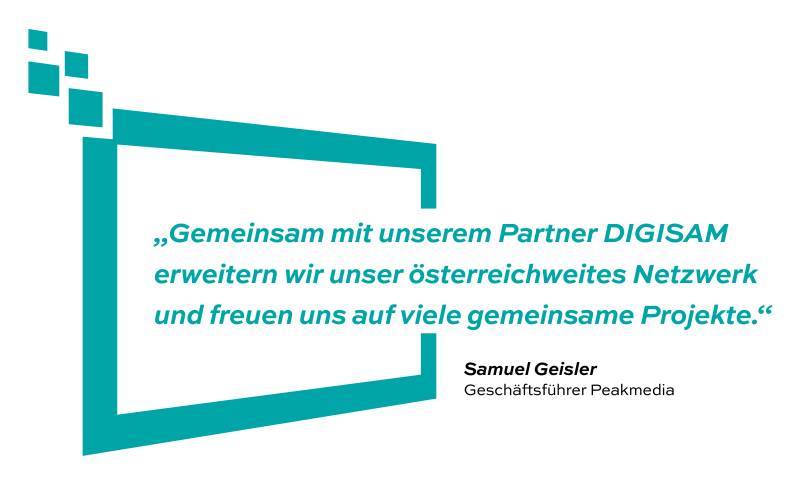 Gemeinsam mit unserem Partner DIGISAM erweitern wir unser österreichweites Netzwerk und freuen uns auf viele gemeinsame Projekte.